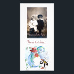SNOWMAN AND PENGUIN'S WINTER SERENADE KARTE<br><div class="desc">Whimsical, colorful original pastel painting in blue white red colors, snowman and penguin playing violin in winter snow with red flowers, flourishes.by Bulgan Lumini (c)</div>