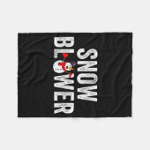 Snowman And Snow Blower Couples Matching Christmas Fleecedecke (Vorderseite (Horizontal))