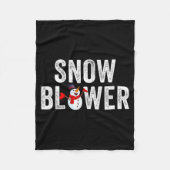 Snowman And Snow Blower Couples Matching Christmas Fleecedecke (Vorderseite)