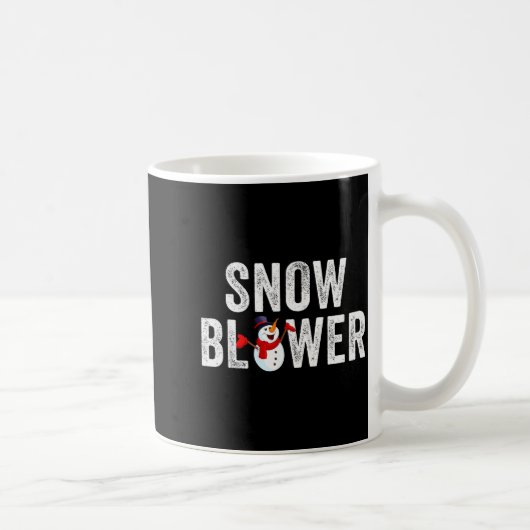 Snowman And Snow Blower Couples Matching Christmas Kaffeetasse (Rechts)