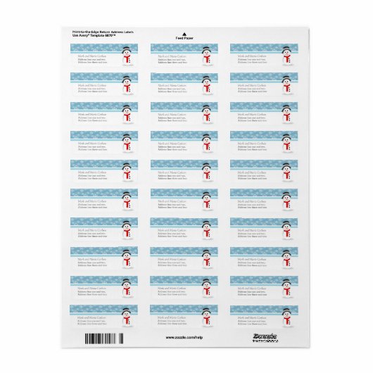 Snowman and Snowflakes Custom Christmas (Vorne)