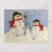 Snowman and Son Card Postkarte (Vorderseite)