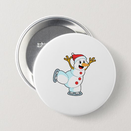 Snowman at Ice Skaten with Ice Skate.PNG Button (Vorne & Hinten)