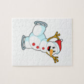 Snowman at Ice Skaten with Ice Skate.PNG Puzzle (Horizontal)