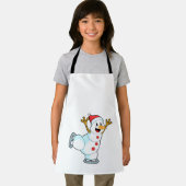 Snowman at Ice Skaten with Ice Skate.PNG Schürze (Insitu)