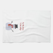 Snowman auf Weiß Geschirrtuch (Horizontal)