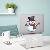 Snowman Aufkleber (Laptop auf Schreibtisch)