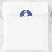 Snowman-Aufkleber Runder Aufkleber (Tasche)