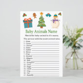 Snowman Baby Animes Name Game Babydusche (Stehend Vorderseite)