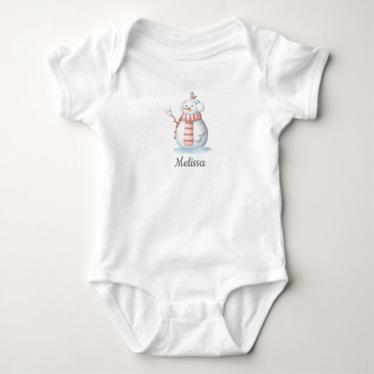 Snowman Baby Bodysuit Baby Strampler (Vorderseite)