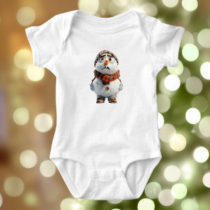 Snowman Baby Bodysuit Strampler