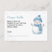 Snowman Baby Duwer Diaper Raffle Begleitkarte (Vorderseite)