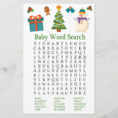 Snowman Baby Shooter Word Search Game (Vorderseite)
