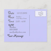 Snowman Baby Shower Einladung (Rückseite)