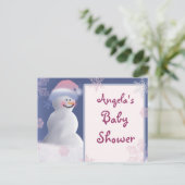 Snowman Baby Shower Einladung (Stehend Vorderseite)