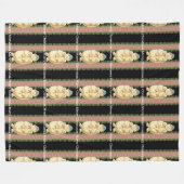 Snowman-Baby-viktorianisches Weihnachtsmonogramm Fleecedecke (Vorderseite (Horizontal))