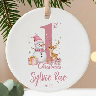 Snowman Baby's 1. Weihnachten Keramik Ornament