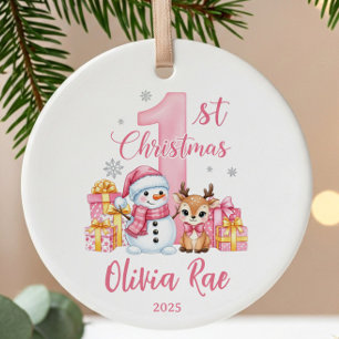 Snowman Baby's 1. Weihnachten Keramik Ornament