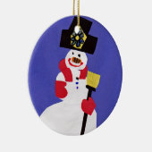 Snowman Baby's First Christmas Keramikornament (Rechts)