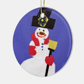 Snowman Baby's First Christmas Keramikornament (Links)