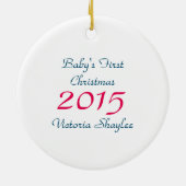 Snowman Baby's First Christmas Keramikornament (Hinten)