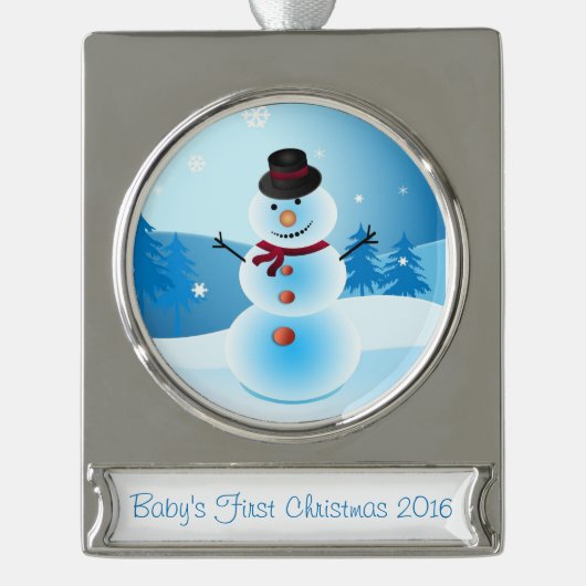 Snowman Baby's First Christmas Ornament (Vorderseite)