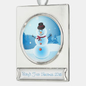 Snowman Baby's First Christmas Ornament (Links)