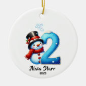 Snowman Baby's Second Christmas Ornament (Vorne)