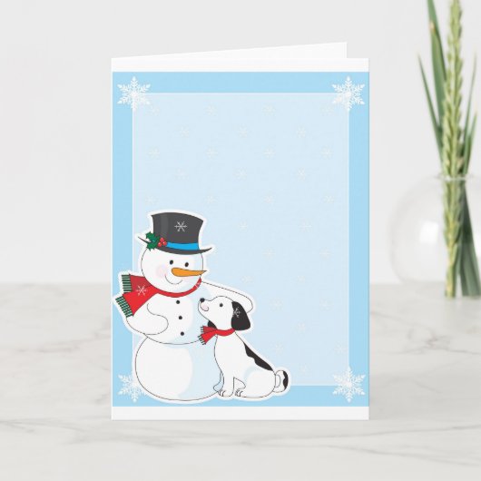 Snowman Background Feiertagskarte (Vorderseite)