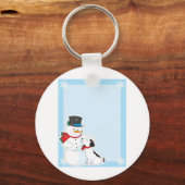 Snowman Background Schlüsselanhänger (Vorderseite)