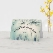 Snowman Bad Haar Tag lustige schneemelgende Schnee Karte (Gelbe Blume)