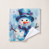 Snowman Badhandtuch Set (Waschlappen)