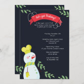 Snowman Baker Cookie Exchange Party Einladung (Vorne/Hinten)