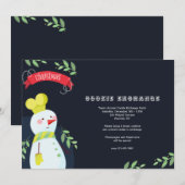 Snowman Baker Cookie Exchange Party Einladung (Vorne/Hinten)