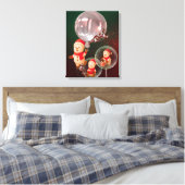 Snowman Balloon Weihnachts-Leinwand Wall Art Leinwanddruck (Insitu (Schlafzimmer))