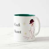 Snowman Baseball Coach Personalisiert Coffee Tasse (VorderseiteRechts)