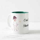 Snowman Baseball Coach Personalisiert Coffee Tasse (Vorderseite Links)