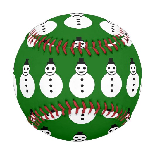 Snowman Baseball lächelt Weihnachten (Vorderseite)
