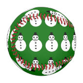 Snowman Baseball lächelt Weihnachten (Vorderseite Links)