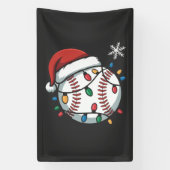 Snowman Baseball Weihnachtsfeier WeihnachtsBasebal Banner (Vertikal)