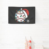 Snowman Baseball Weihnachtsfeier WeihnachtsBasebal Banner (InSitu)