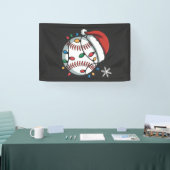 Snowman Baseball Weihnachtsfeier WeihnachtsBasebal Banner (Messe)