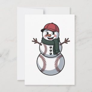Snowman Baseball Weihnachtsfeier WeihnachtsBasebal Einladung