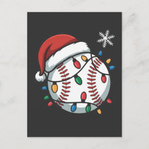 Snowman Baseball Weihnachtsfeier WeihnachtsBasebal Einladungspostkarte