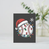 Snowman Baseball Weihnachtsfeier WeihnachtsBasebal Einladungspostkarte (Stehend Vorderseite)