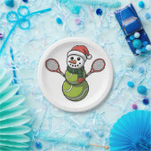 Snowman Baseball Weihnachtsfeier WeihnachtsBasebal Pappteller (Party)