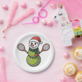 Snowman Baseball Weihnachtsfeier WeihnachtsBasebal Pappteller (Party)