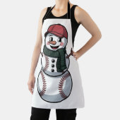 Snowman Baseball Weihnachtsfeier WeihnachtsBasebal Schürze (InSitu)