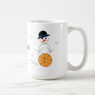 Snowman Basketball-Spieler Kaffeetasse