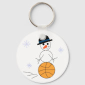 Snowman Basketball-Spieler Schlüsselanhänger (Vorderseite)
